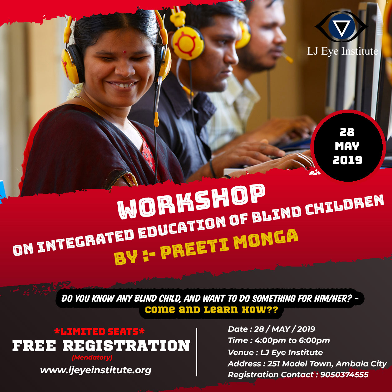 Workshop on integrated education of blind children by preeti Monga