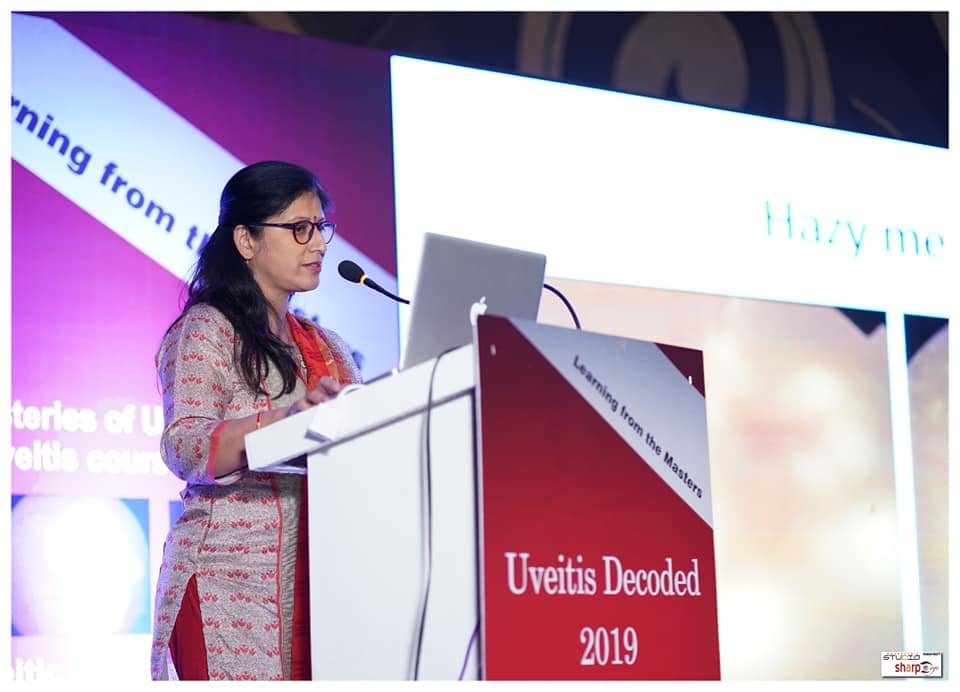 Dr Duchi Mittal speaking at Uveitis Confrence